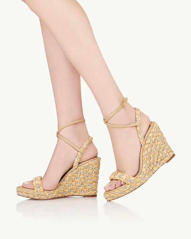 Aquazzura Embellished Wedges Sandals