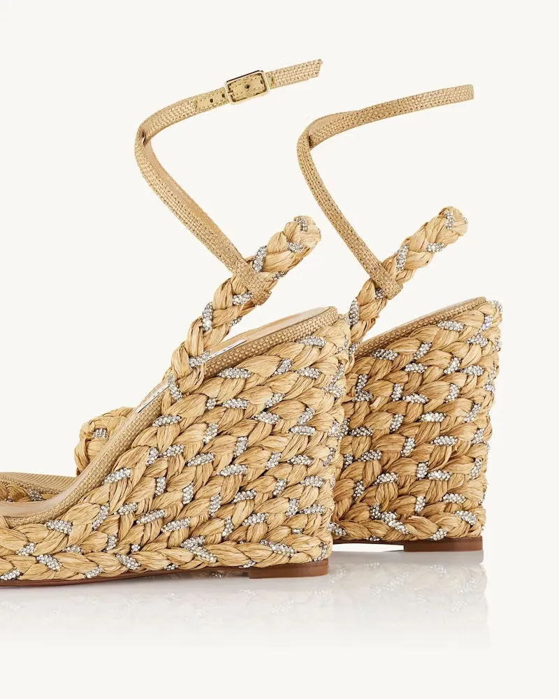 Aquazzura Embellished Wedges Sandals