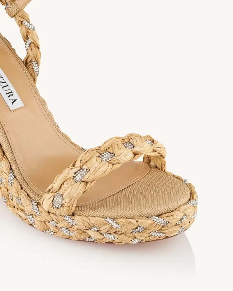 Aquazzura Embellished Wedges Sandals