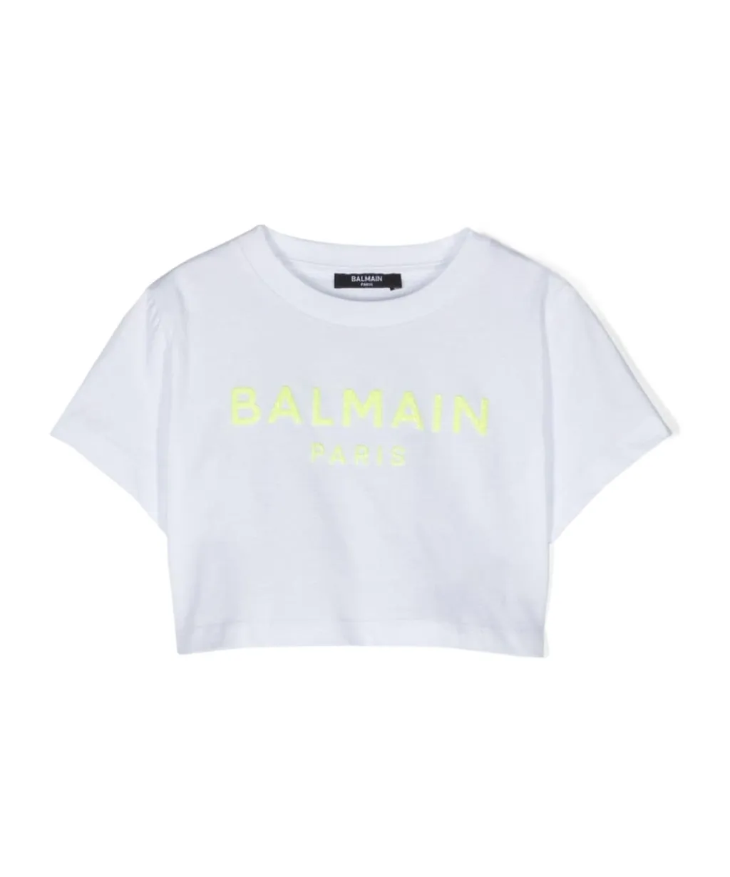 Logo-Print Cropped T-Shirt