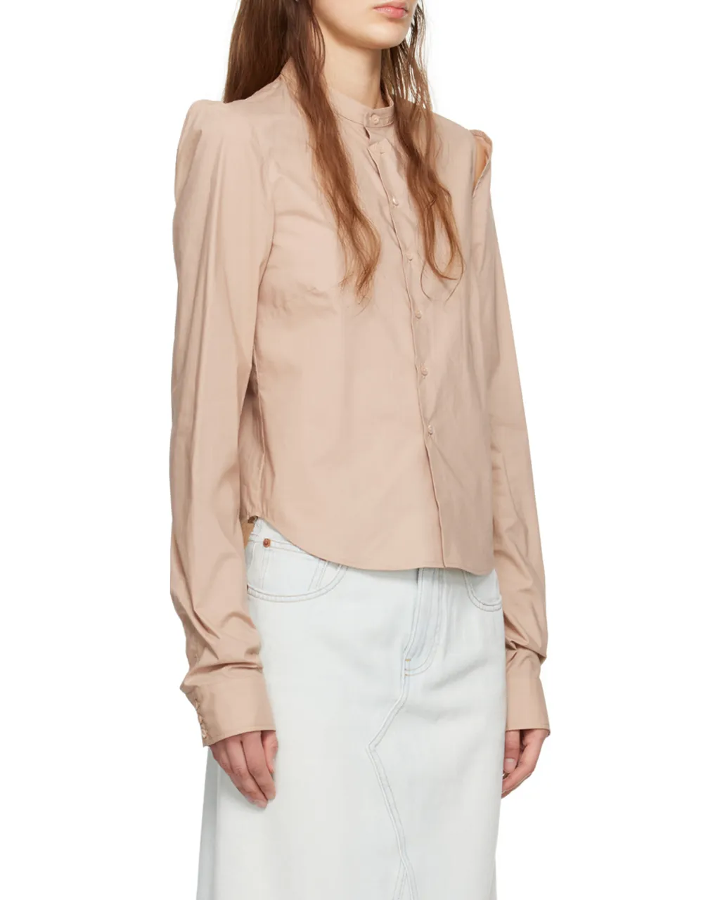 Cut-Out Cotton Shirt