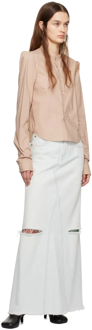Cut-Out Cotton Shirt