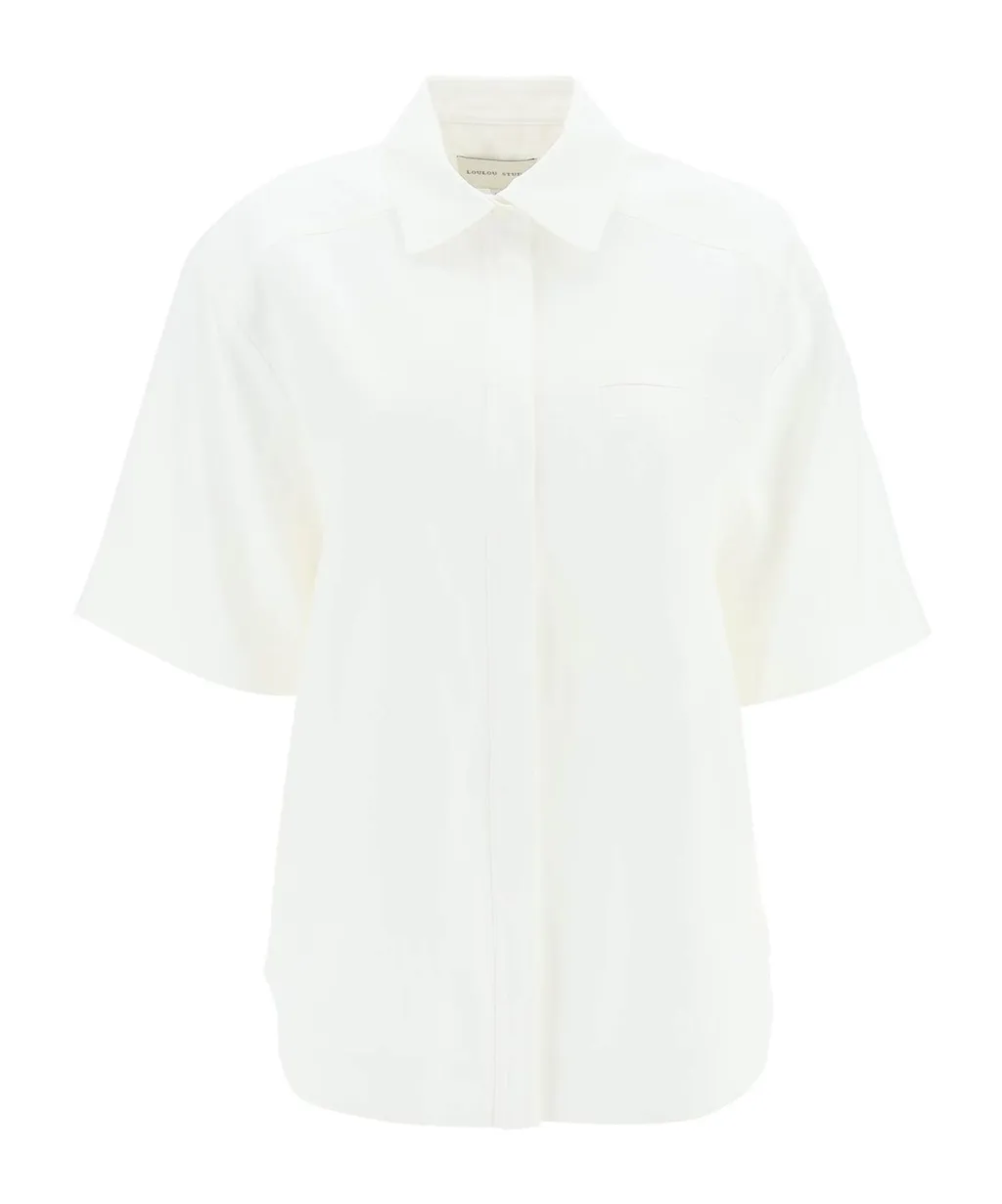 Loulou Studio Buttoned Short-Sleeved Shirt