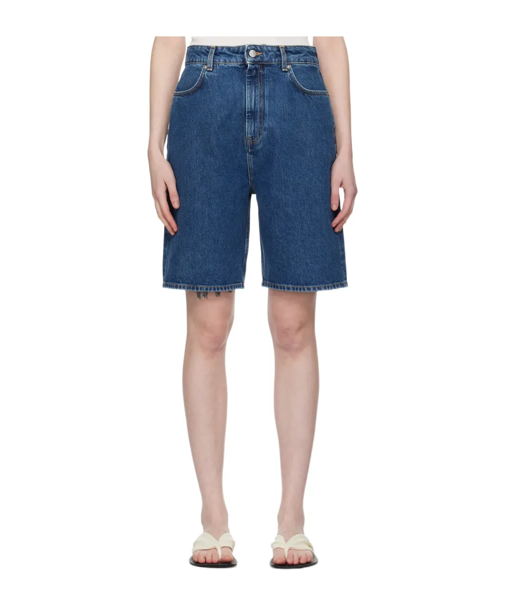 Belt Ring Denim Shorts