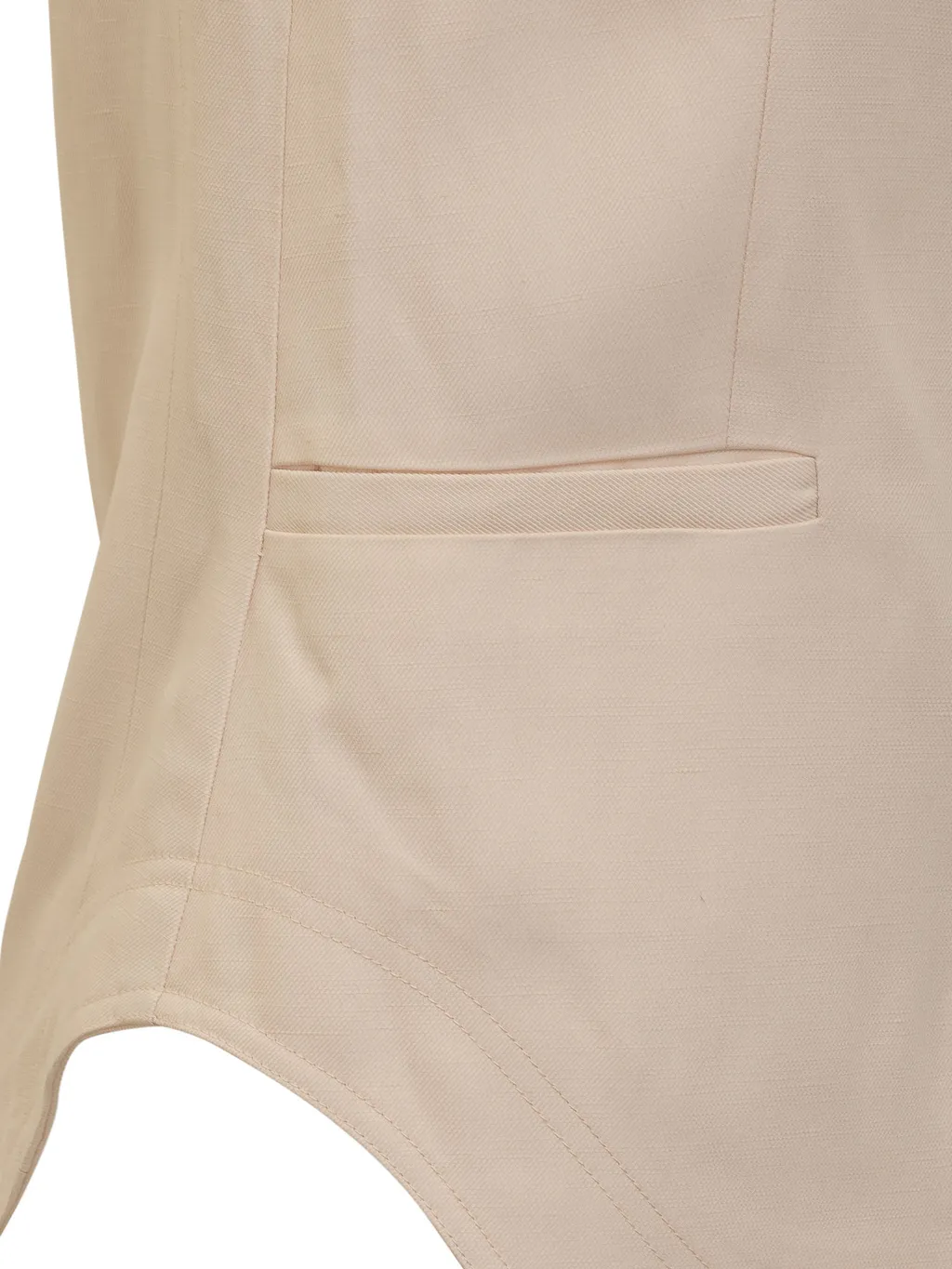 Twill Square-Neck Top
