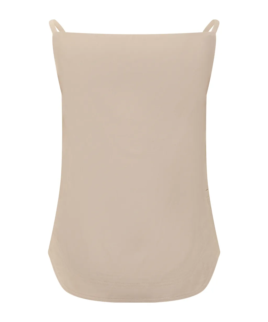 Twill Square-Neck Top