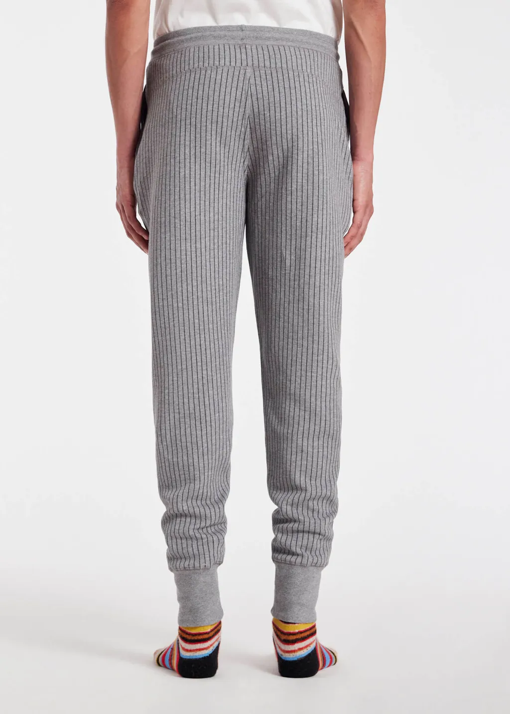 Pinstripe-Pattern Track Pants
