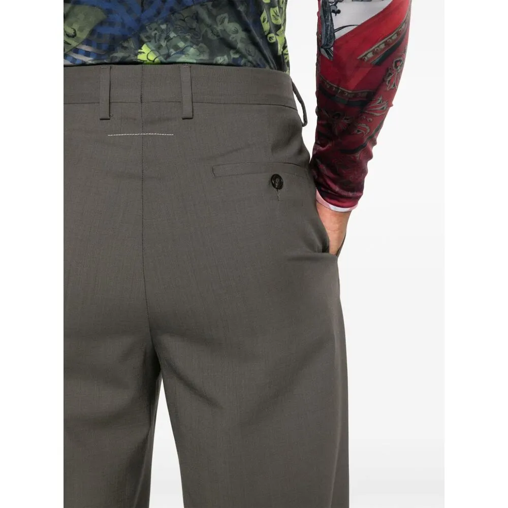 Mm6 Maison Margiela Pressed-Crease Tailored Trousers