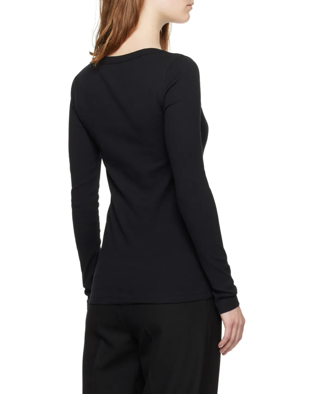 Scoop-Neck Fine-Ribbed T-Shirt