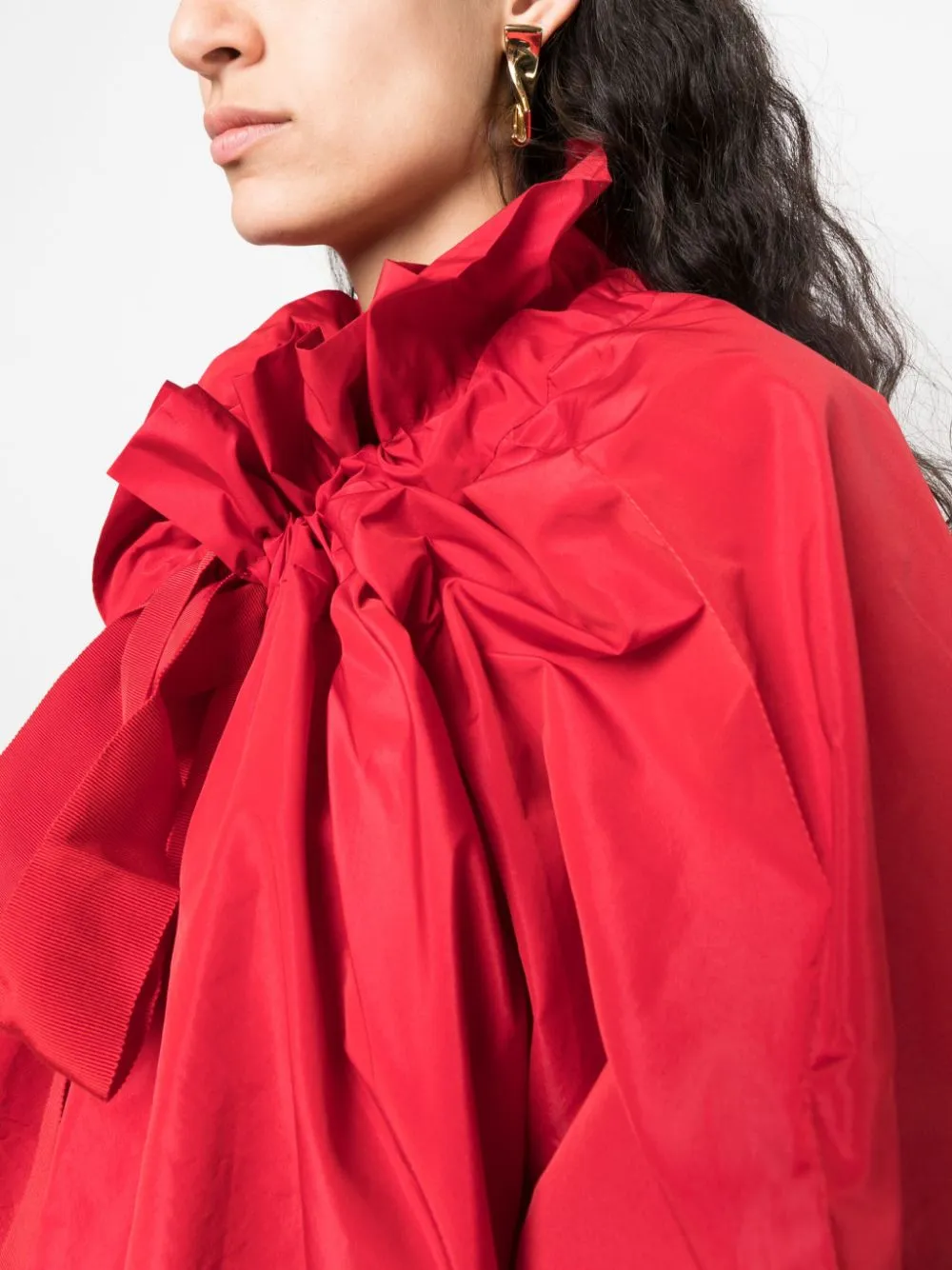 Patou Pussy-Bow Puffed Top