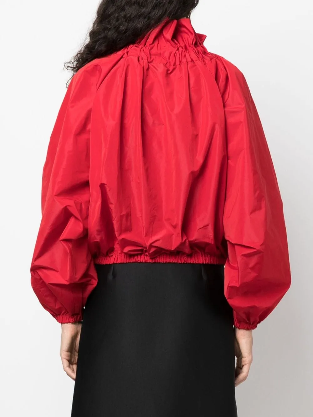 Patou Pussy-Bow Puffed Top