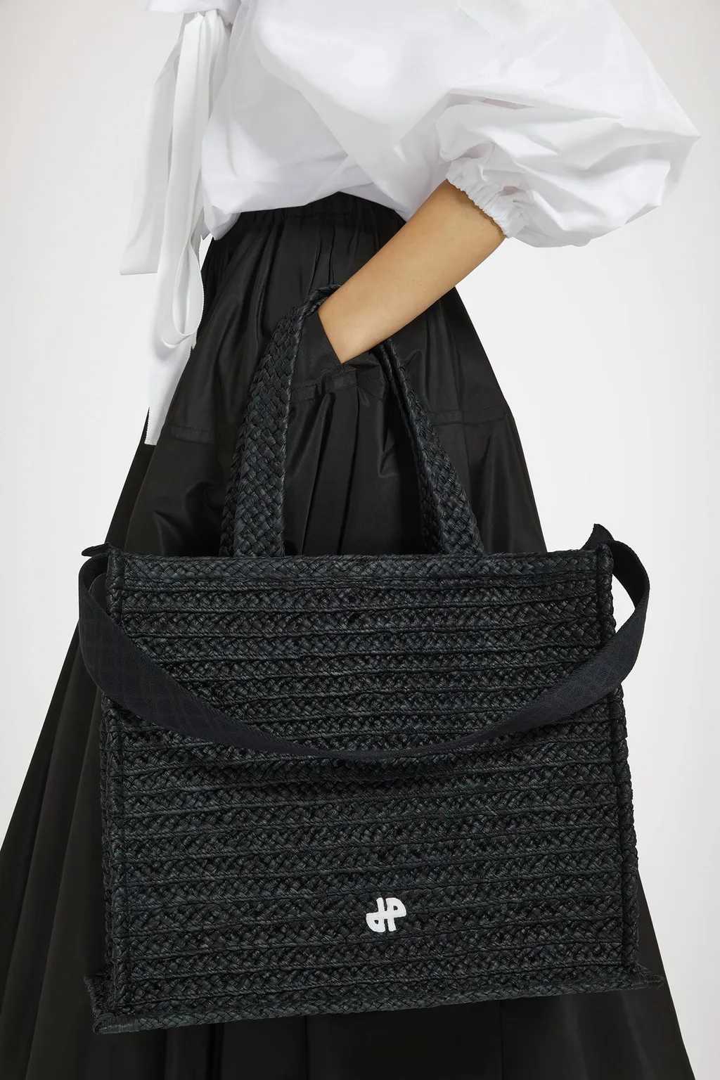 Patou Jp Raffia Carryall Tote