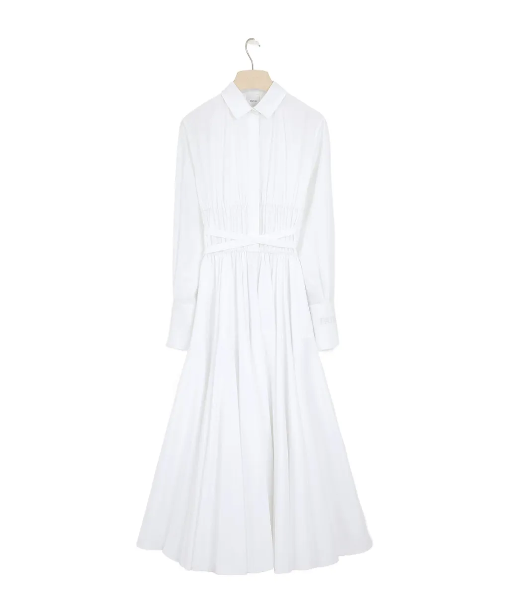 Patou Elasticated-Waist Long Sleeved Maxi Dress
