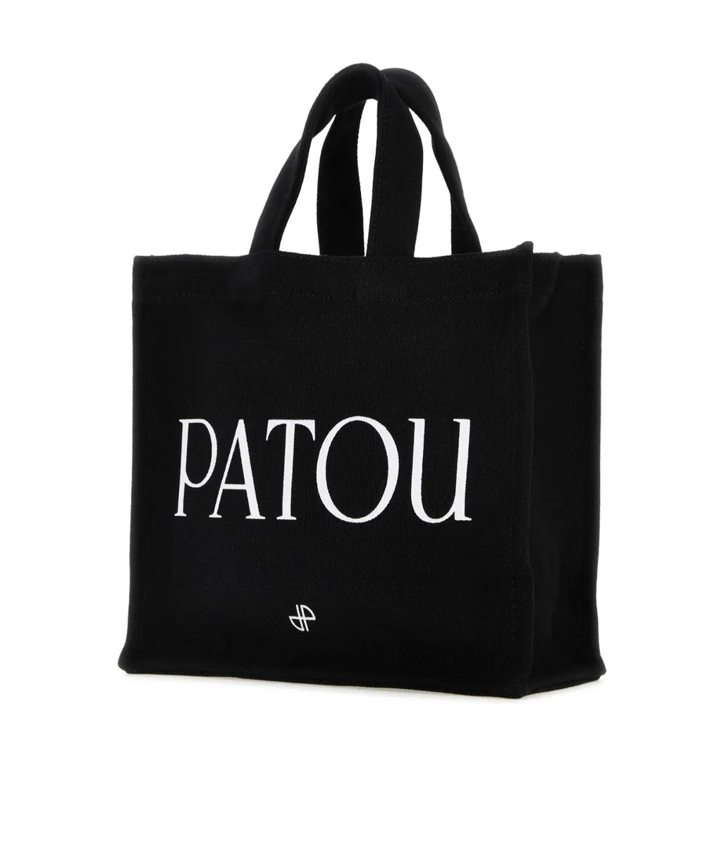 Patou Small Logo-Printed Top Handle Bag