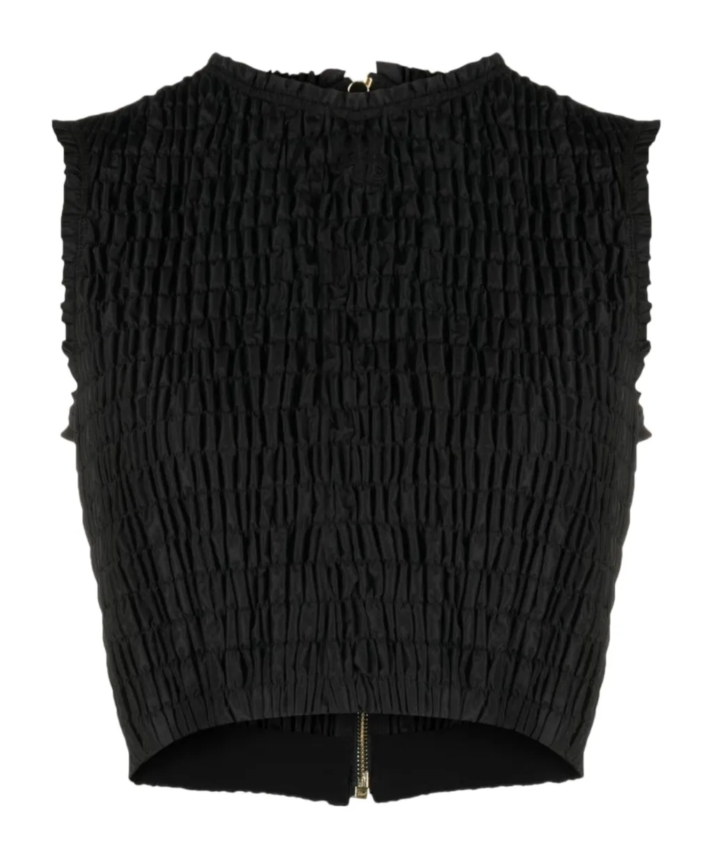Patou Textured Cropped Top