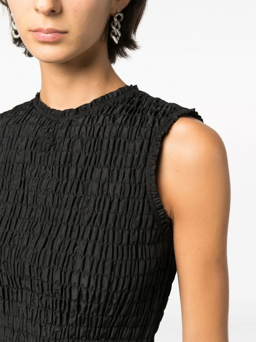 Patou Textured Cropped Top
