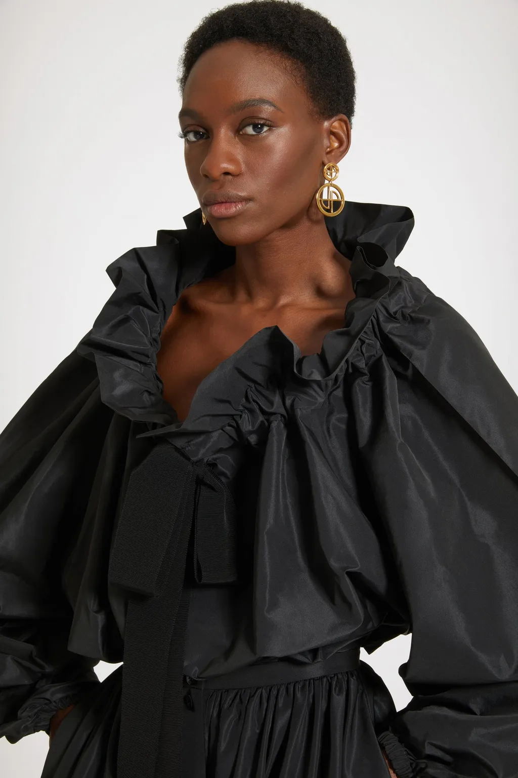 Patou Ruffled Long Sleeve Top