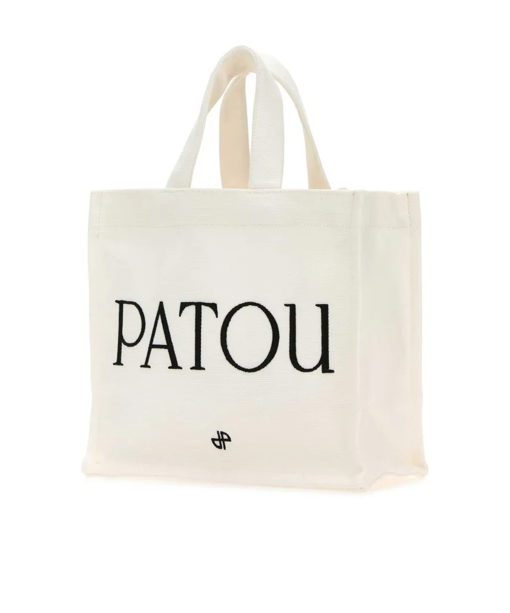 Patou Logo Printed Small Top Handle Bag