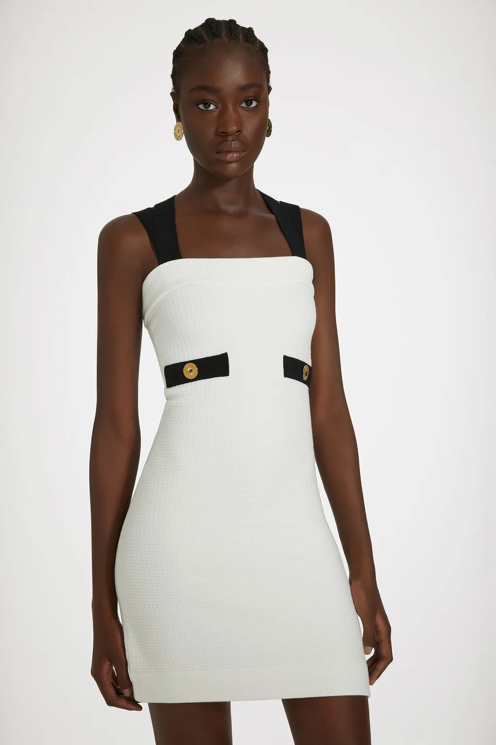 Patou Cross Strap Mini Dress