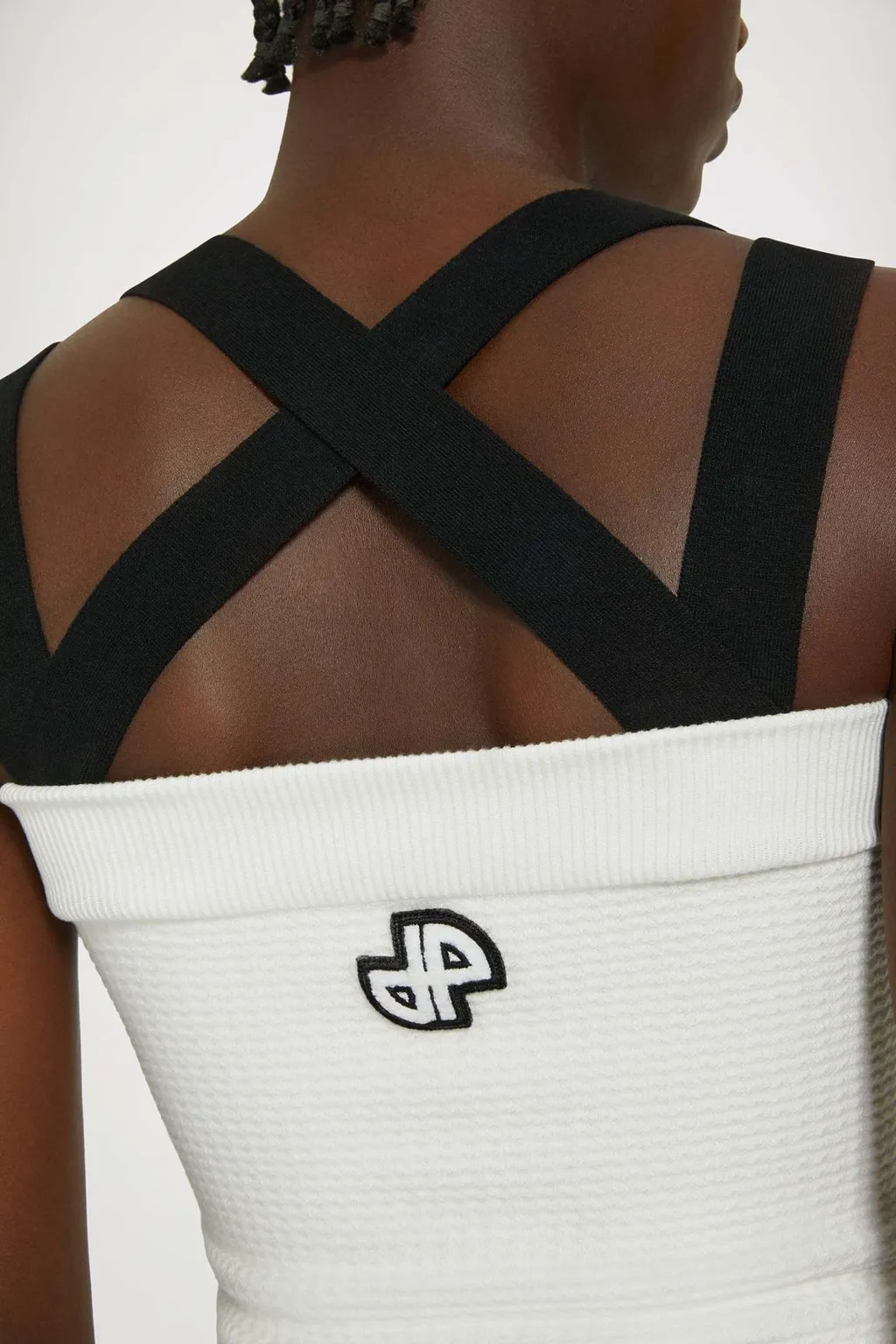 Patou Cross Strap Mini Dress