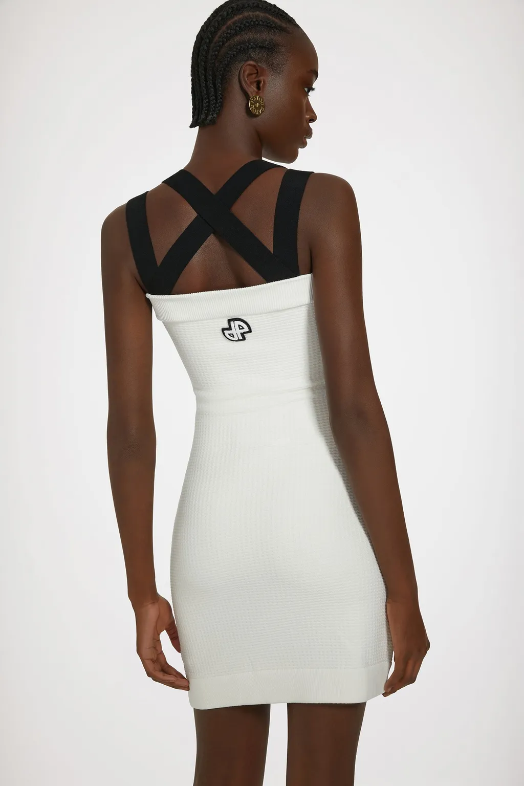 Patou Cross Strap Mini Dress