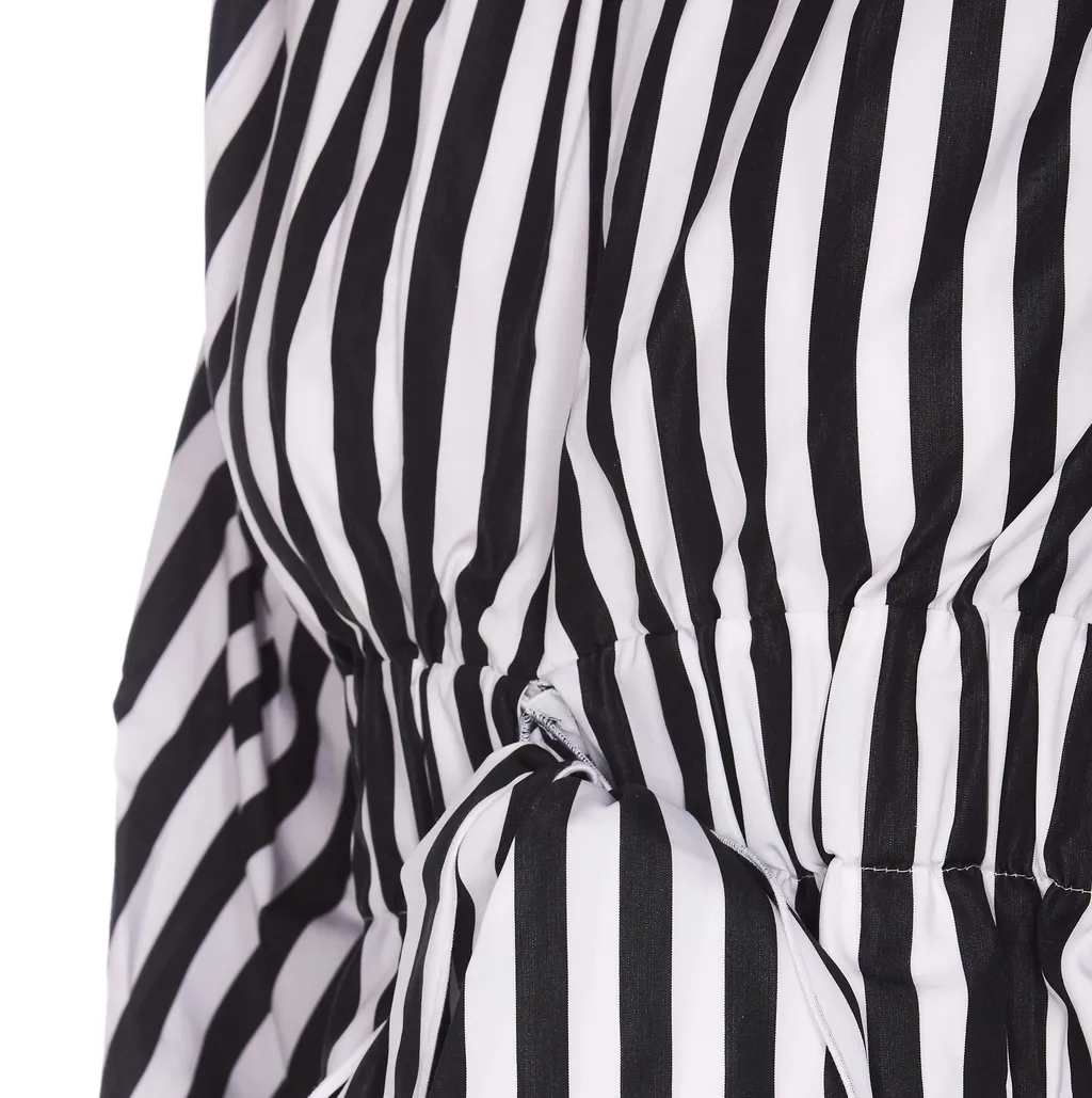 Patou Off-Shoulder Bow-Detailed Striped Top