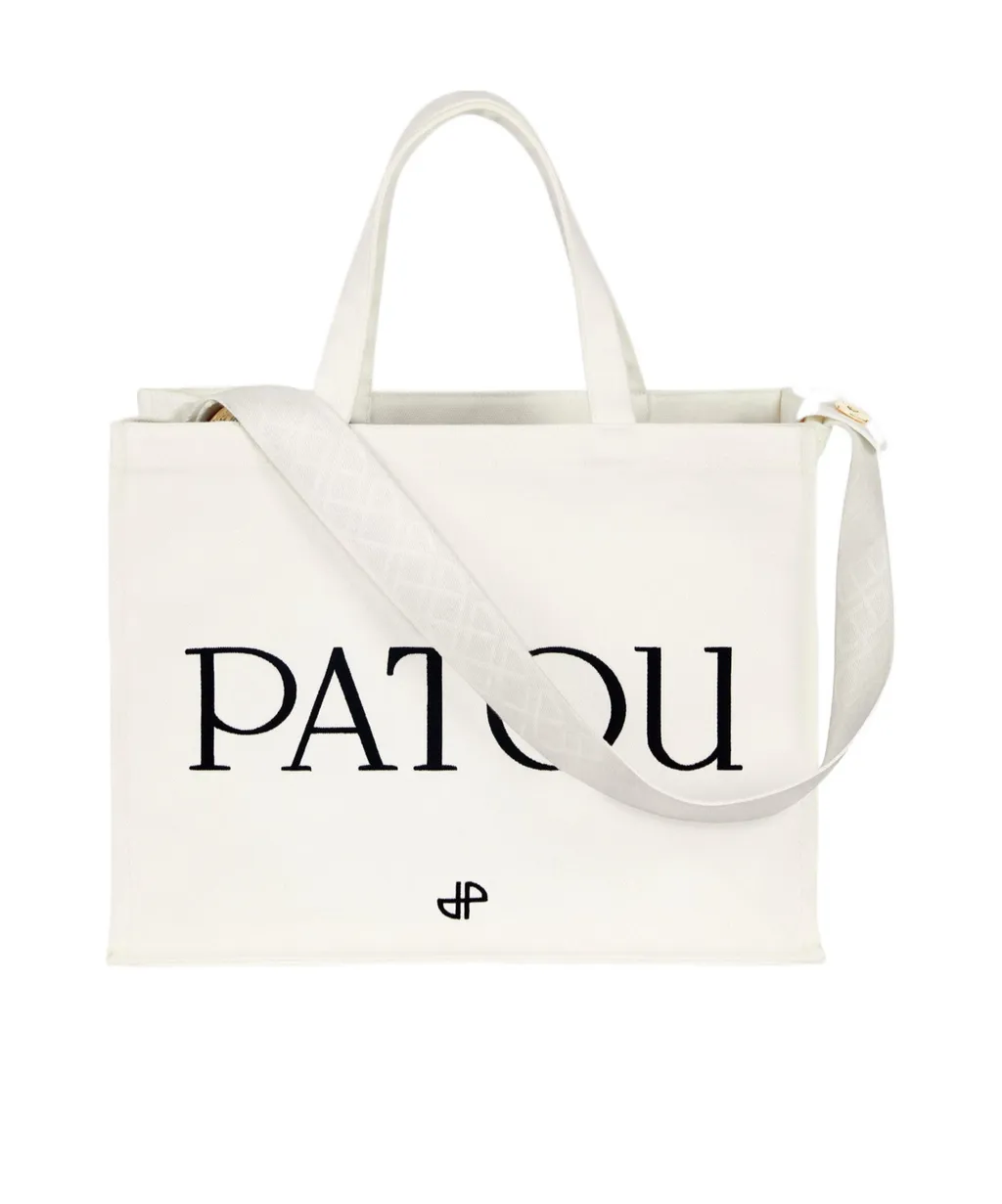 Patou Logo-Printed Top Handle Bag