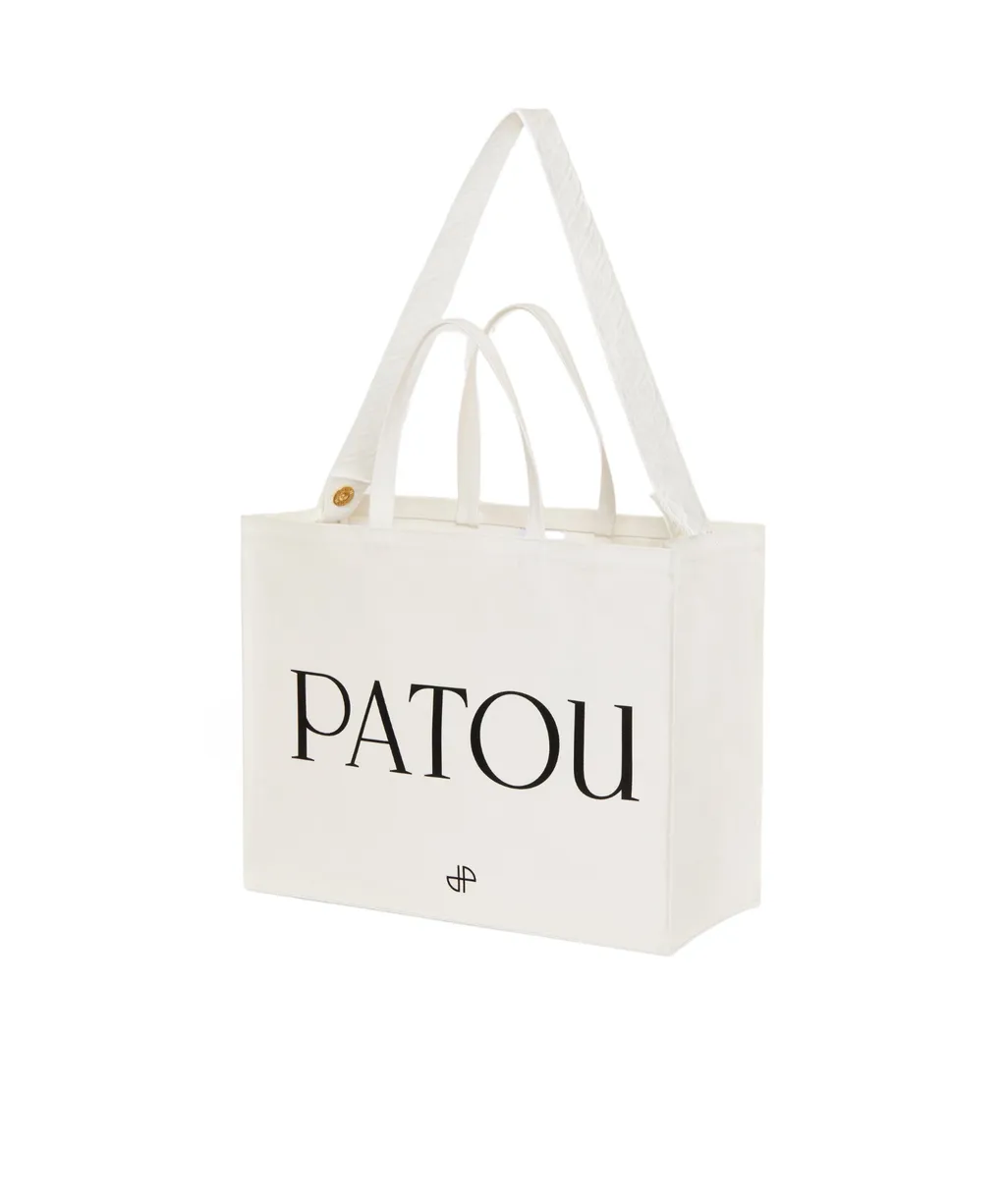 Patou Logo-Printed Top Handle Bag