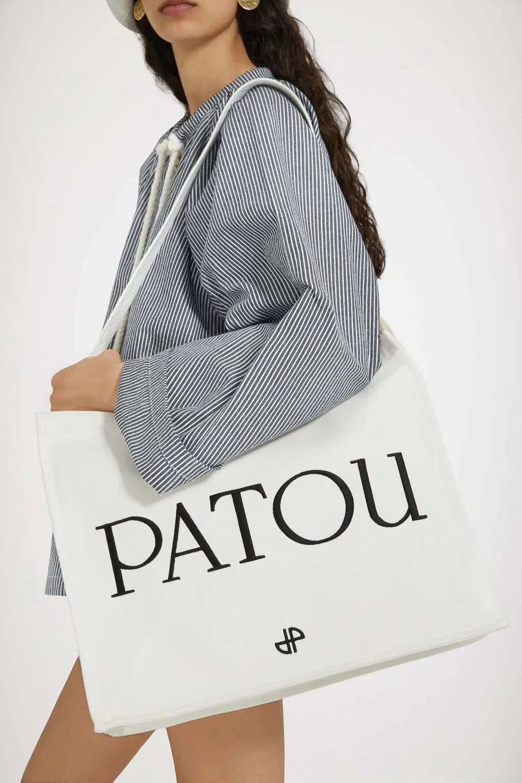 Patou Logo-Printed Top Handle Bag