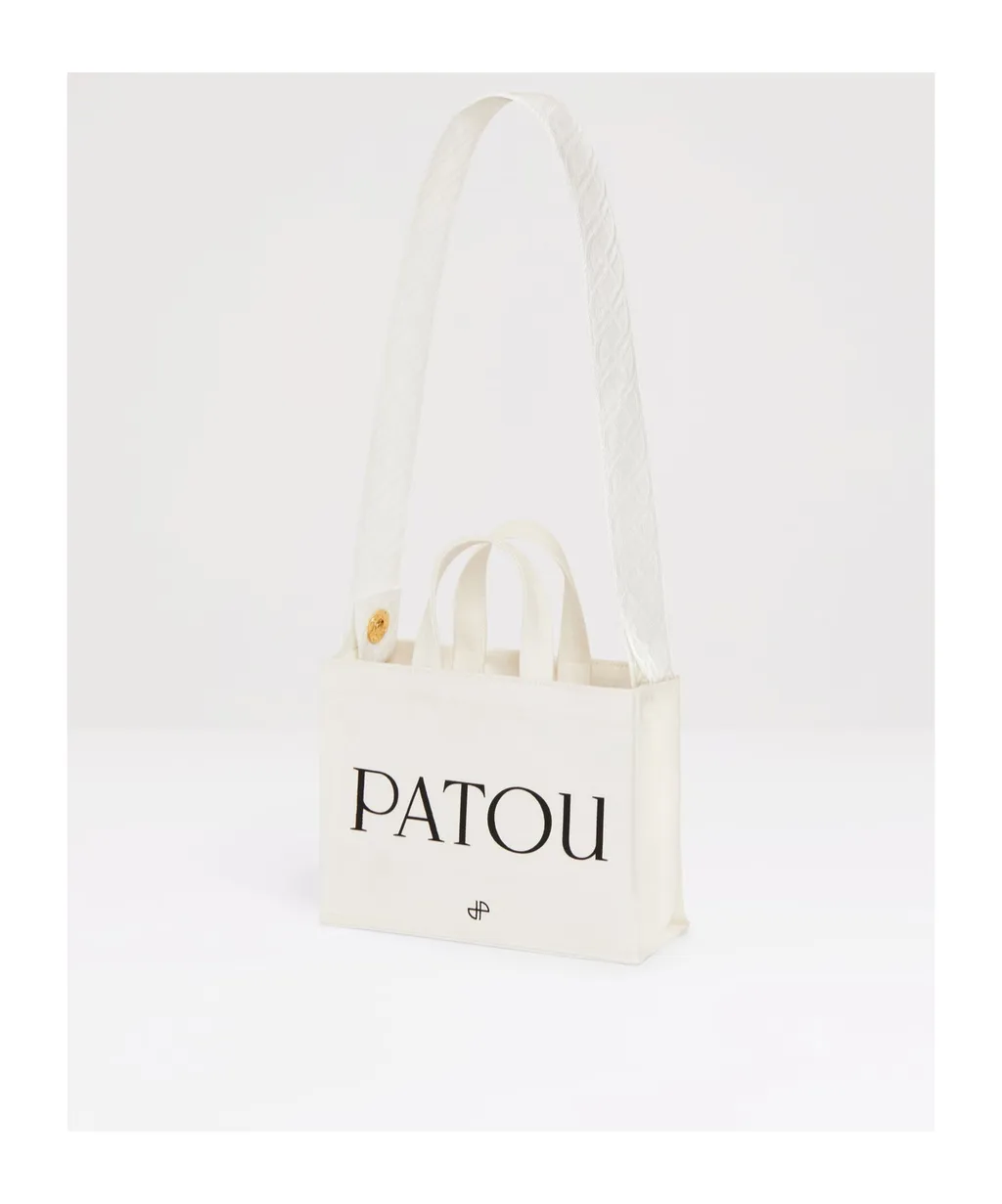 Patou Small Logo-Printed Top Handle Bag