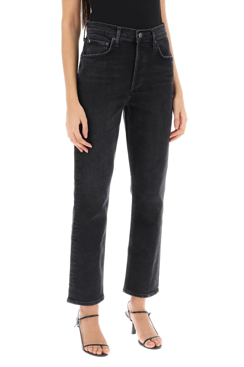 Agolde Riley High Waisted Straight Leg Jeans