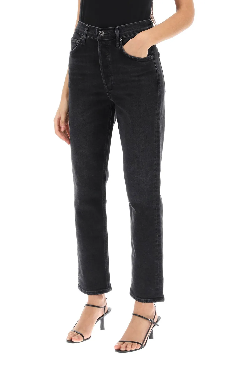 Agolde Riley High Waisted Straight Leg Jeans