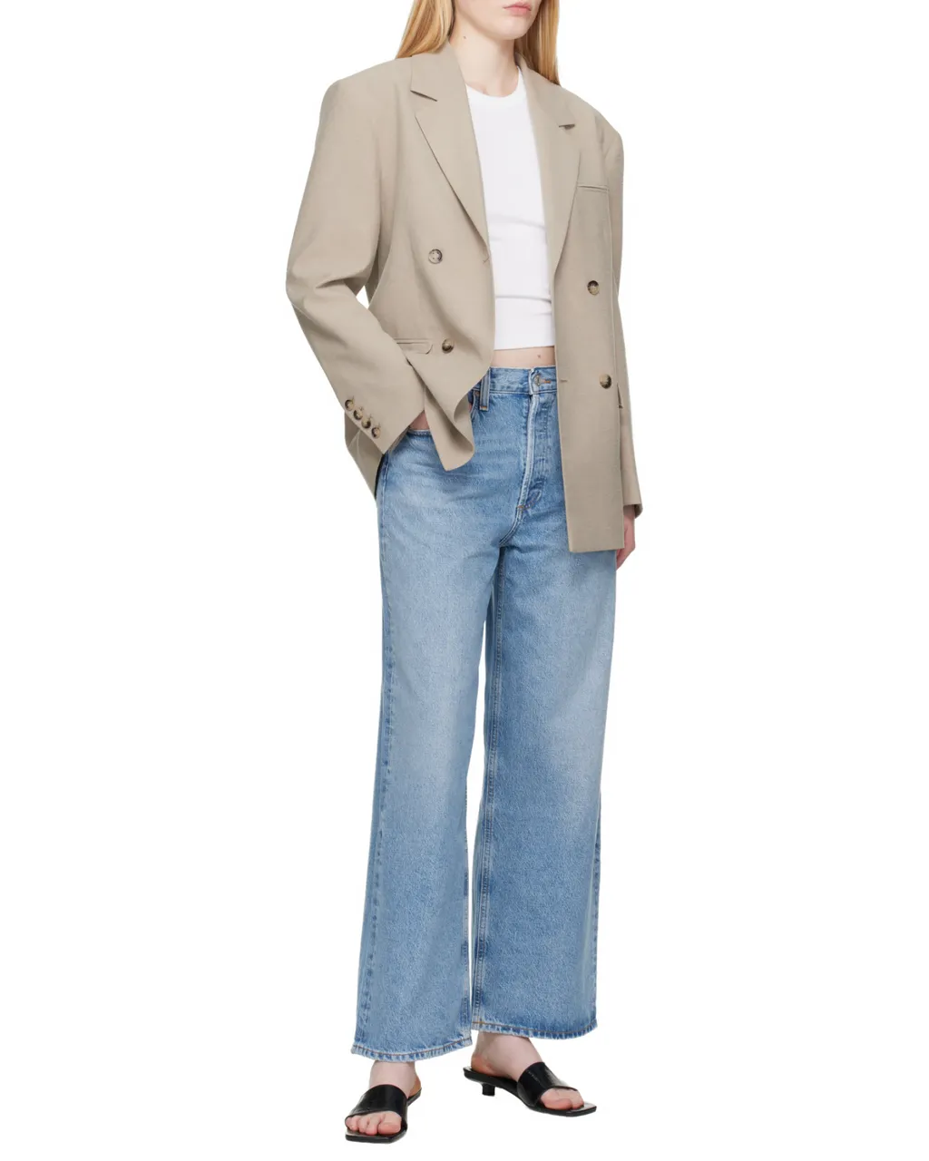 Agolde High Waisted Straight-Leg Jeans
