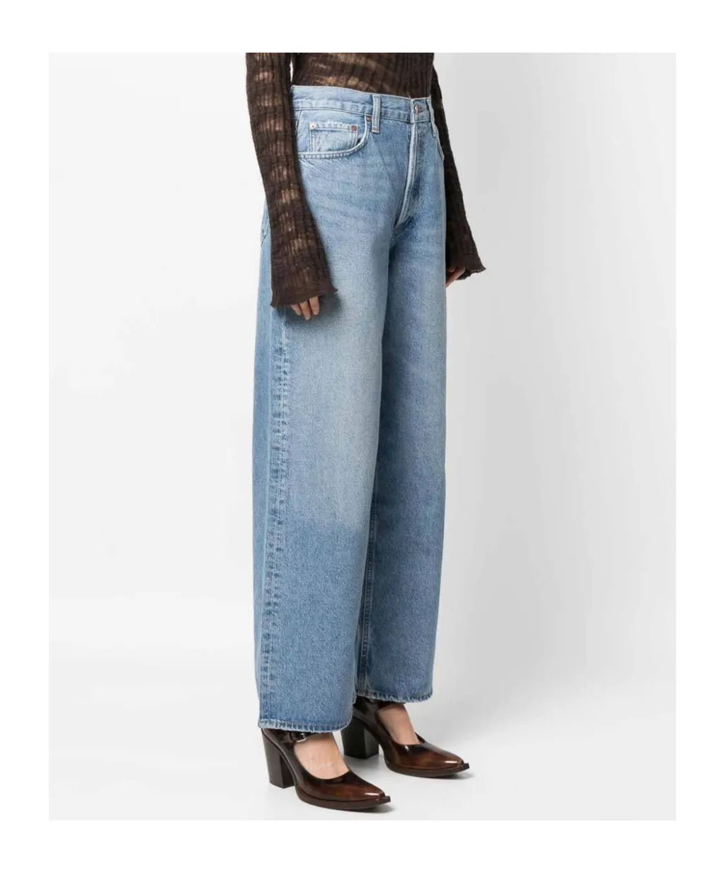 Agolde High Waisted Straight-Leg Jeans
