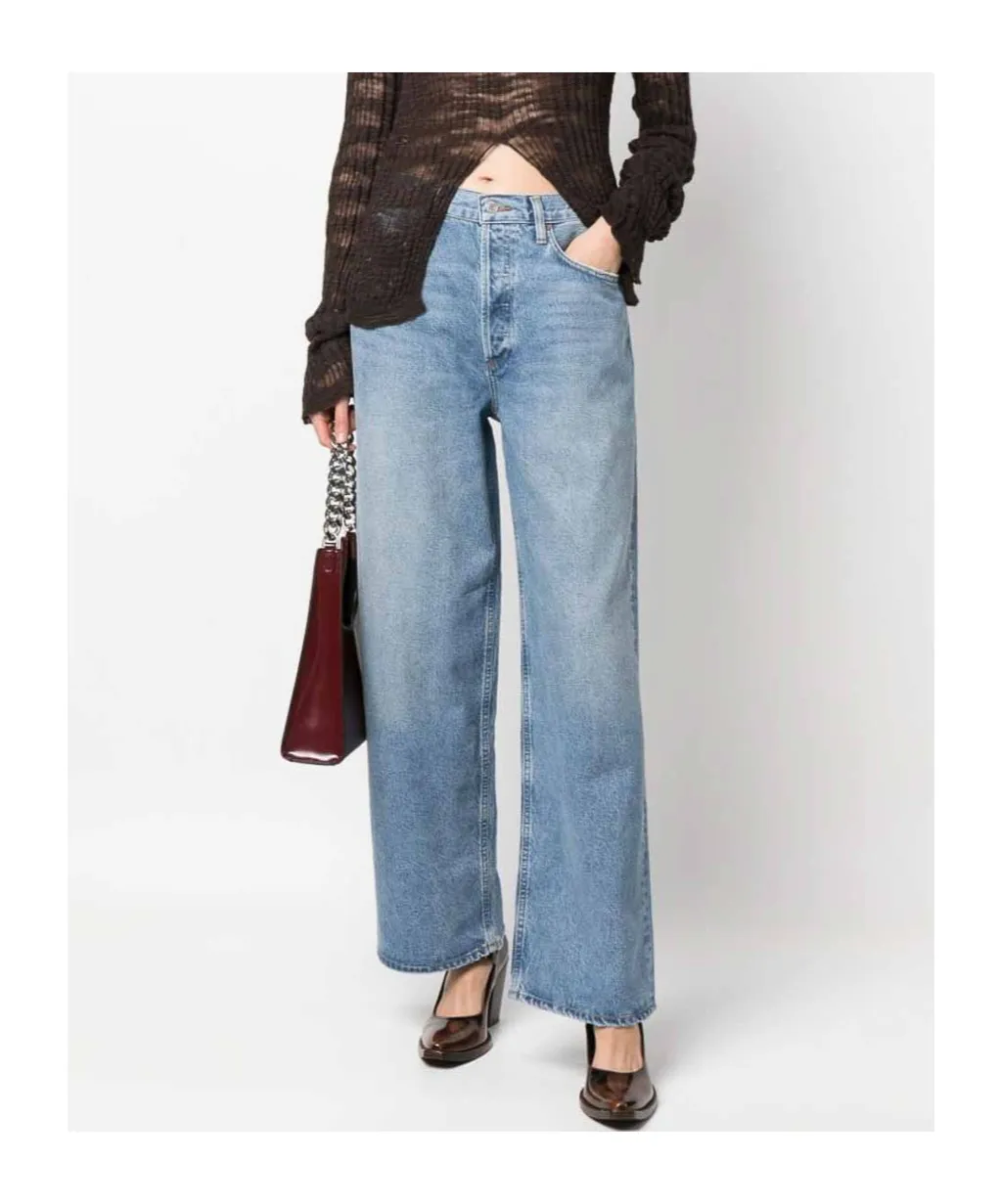 Agolde High Waisted Straight-Leg Jeans