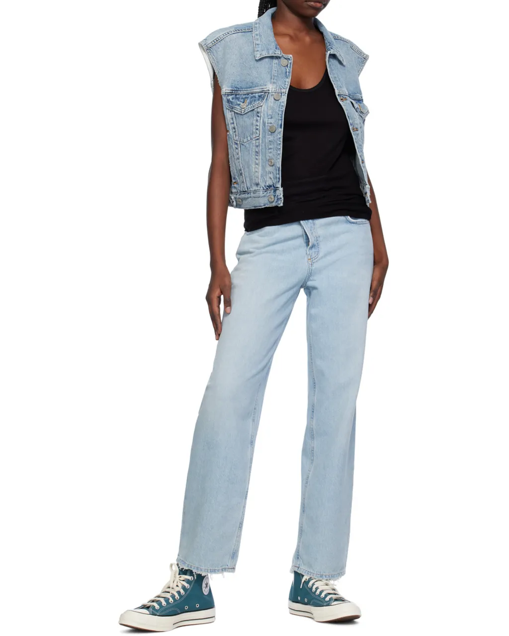 Agolde Criss Cross Straight-Leg Jeans