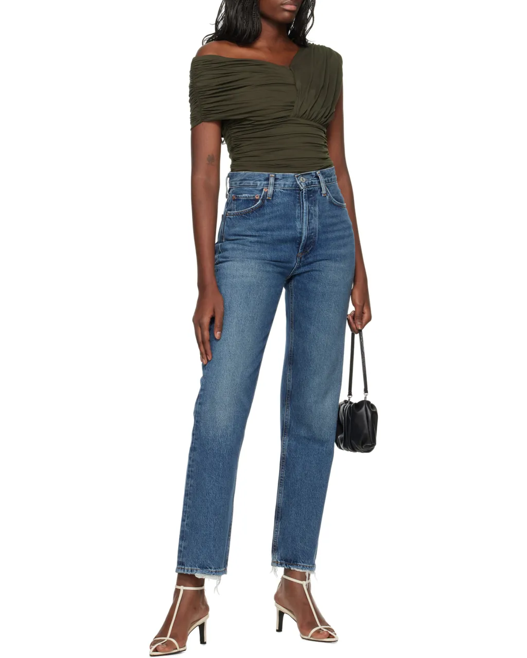 Agolde High-Rise Straight-Leg Jeans