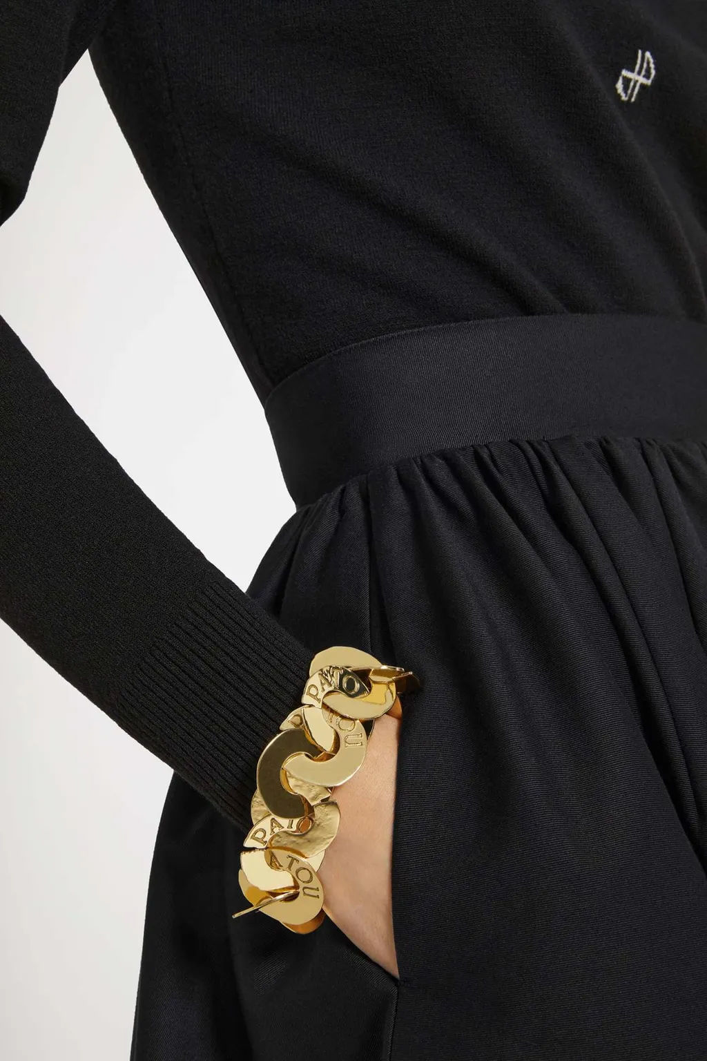 Gold-Plated Brass Coin Bracelet