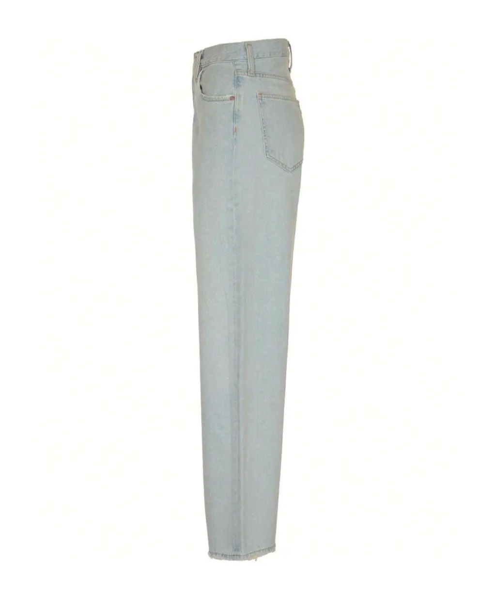 Low Slung Baggy Cotton Jeans