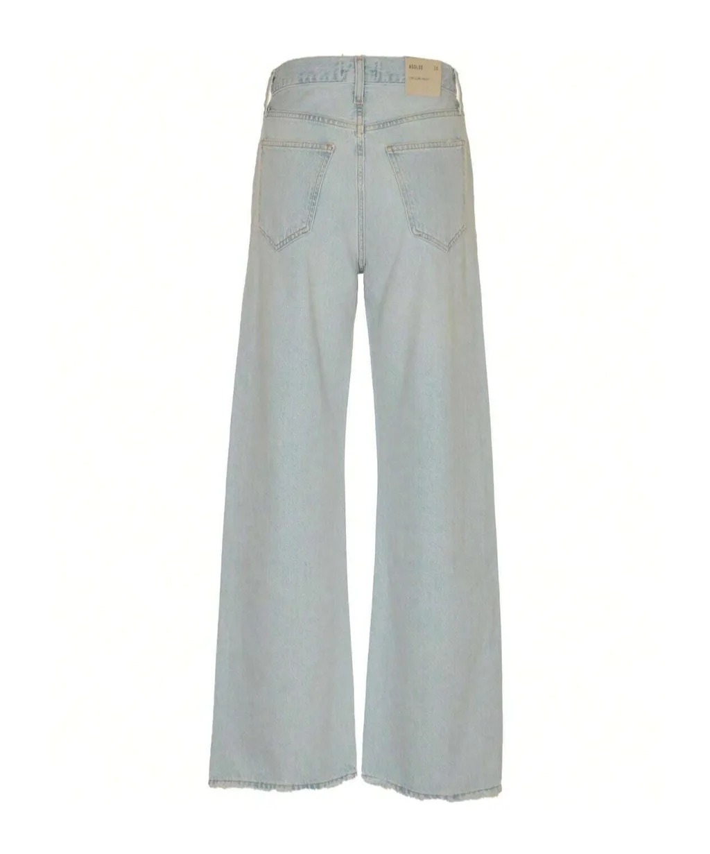 Low Slung Baggy Cotton Jeans