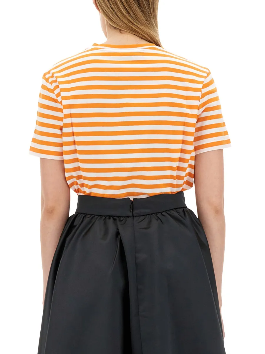 Patou Logo-Printed Striped Crewneck T-Shirt
