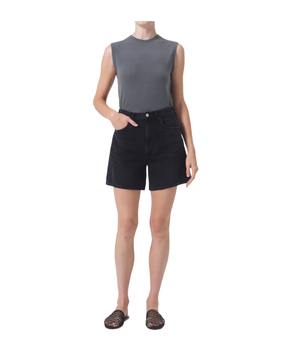 Multi-Pocket Denim Shorts