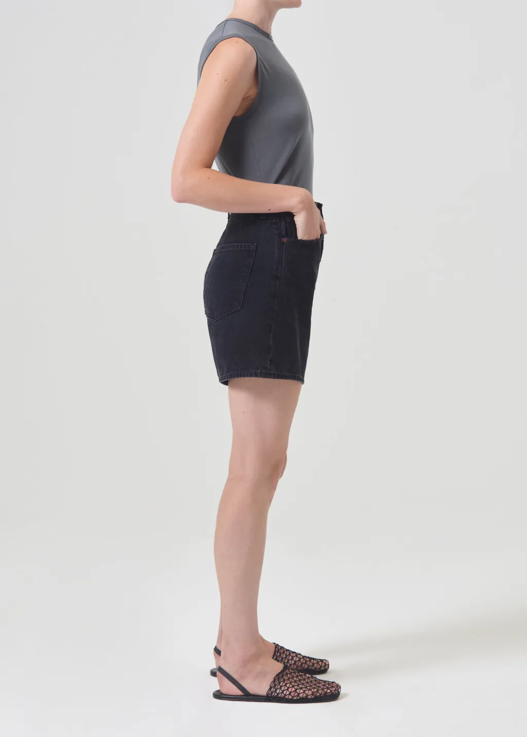 Multi-Pocket Denim Shorts