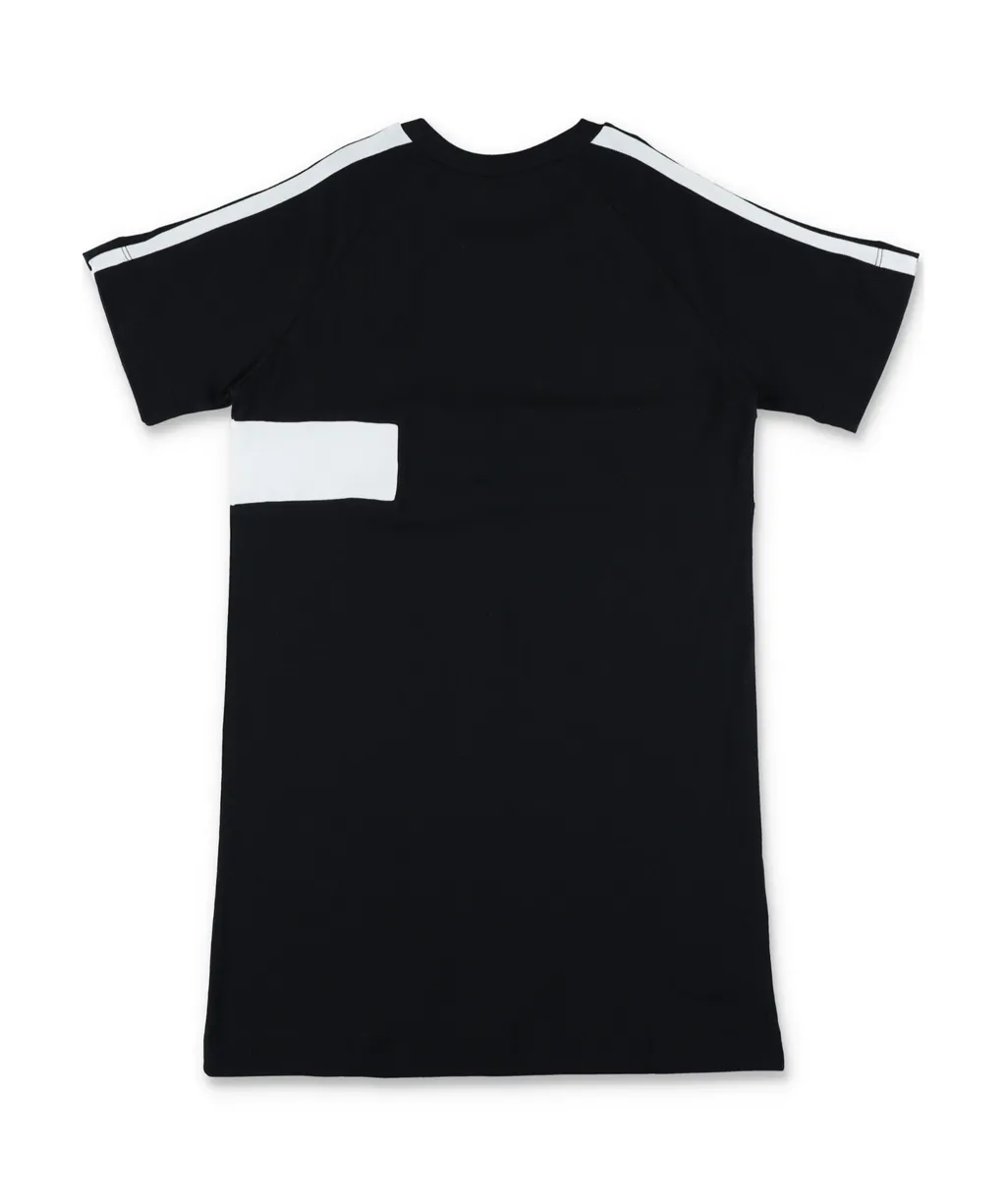 Marni Kids Logo-Printed Stripe-Detailed T-Shirt Dress