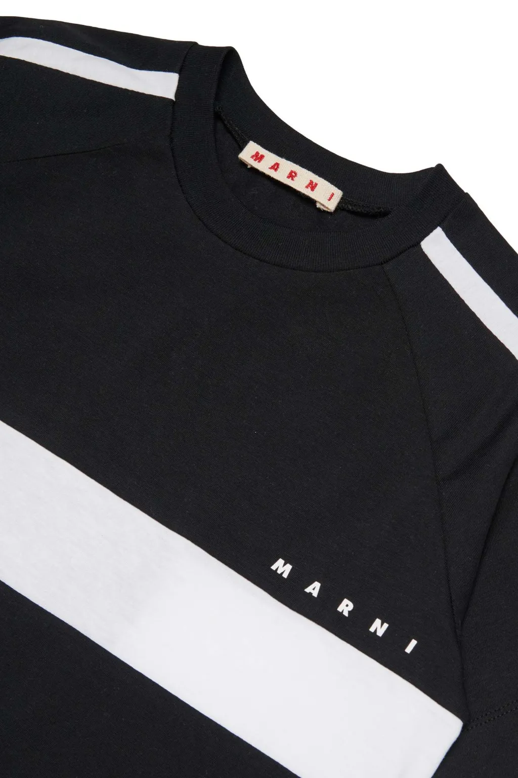 Marni Kids Logo-Printed Stripe-Detailed T-Shirt Dress
