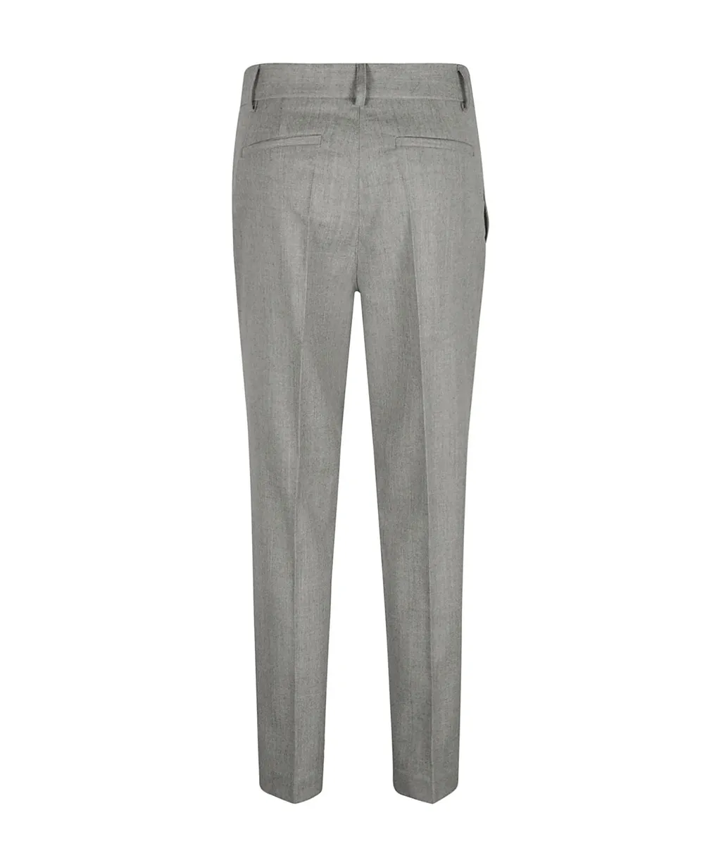 Tapered-Leg Tailored Trousers