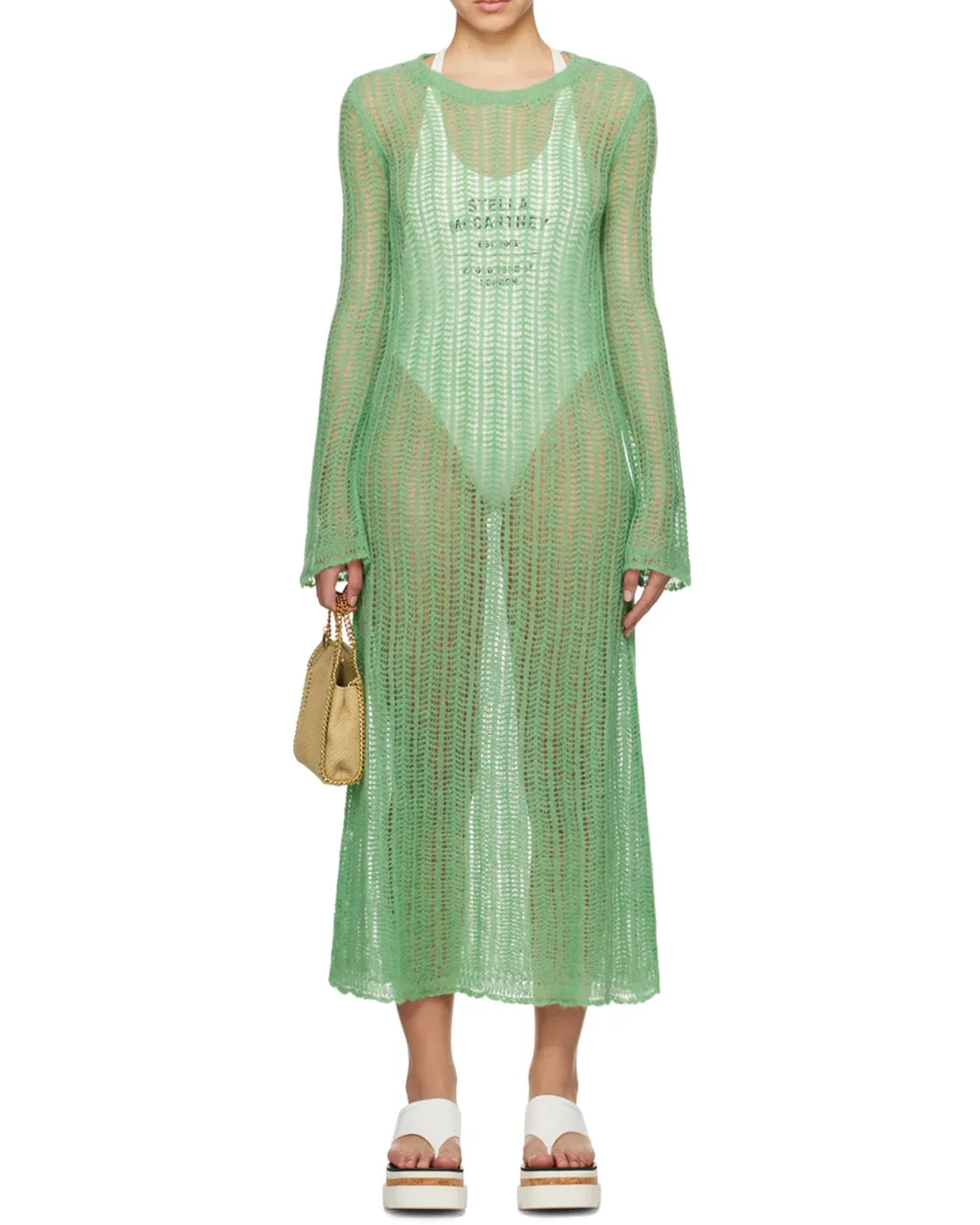 Round-Collar Long-Sleeved Dress
