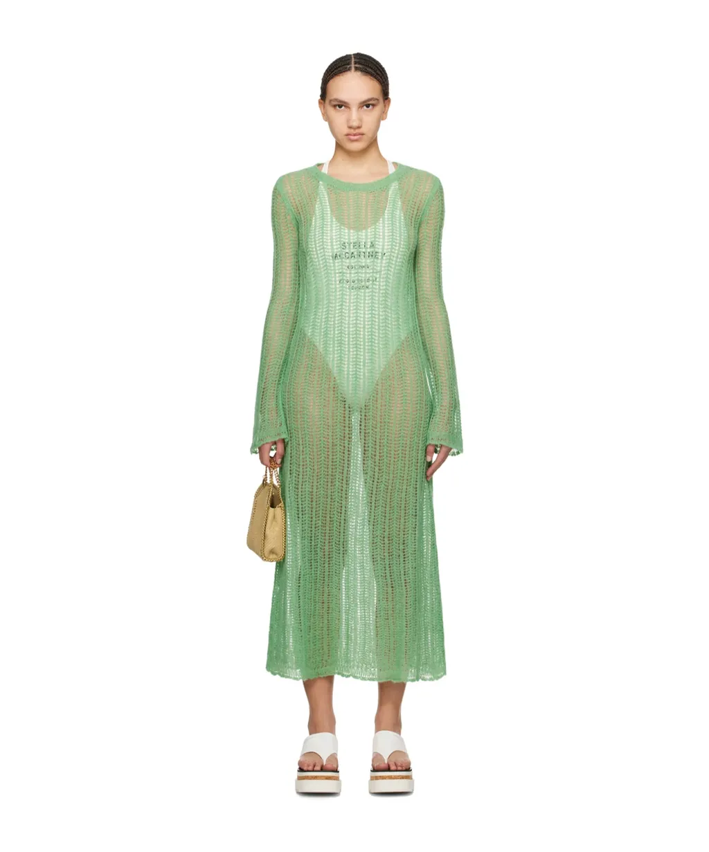 Round-Collar Long-Sleeved Dress