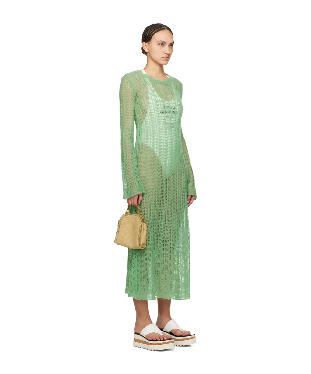Round-Collar Long-Sleeved Dress