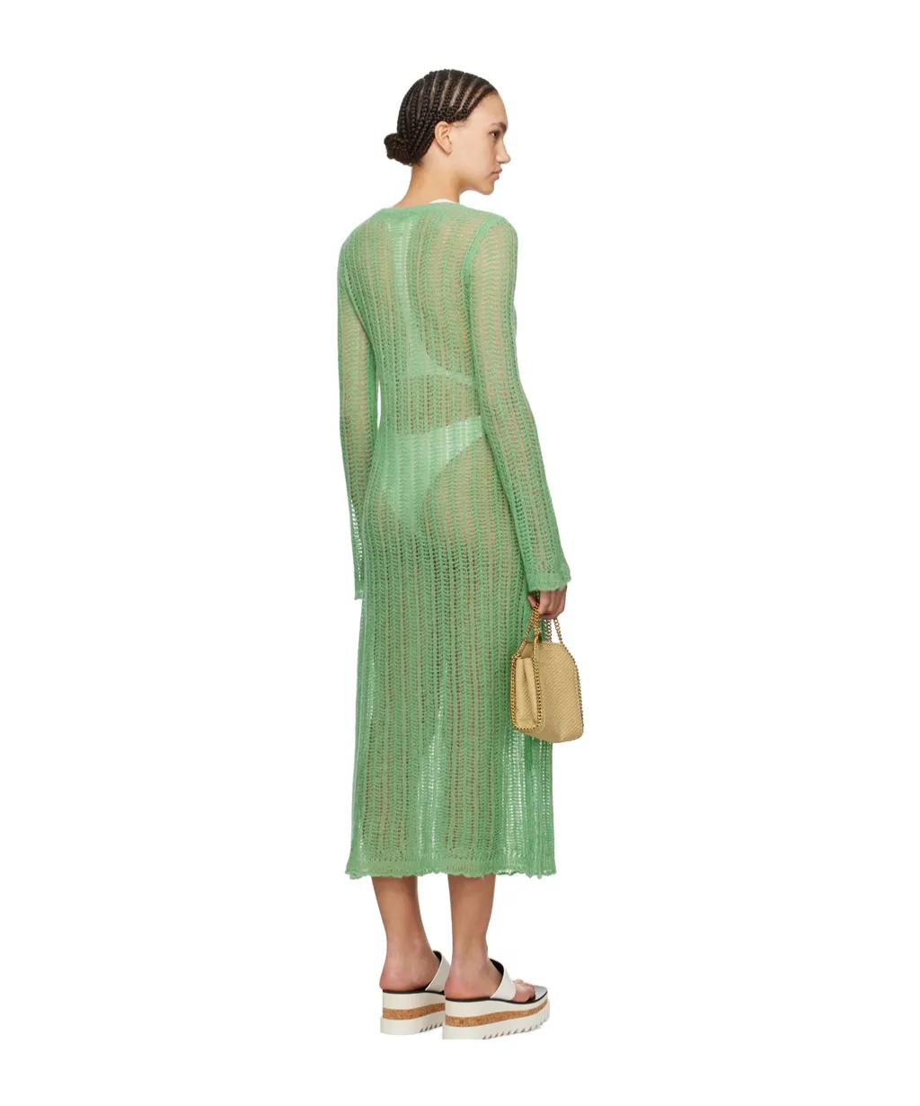 Round-Collar Long-Sleeved Dress